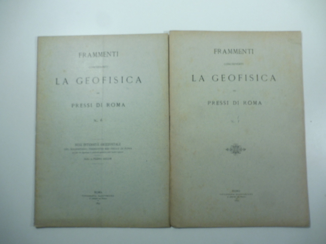 Frammenti concernenti la geofisica dei pressi di Roma: n.1 e n.6